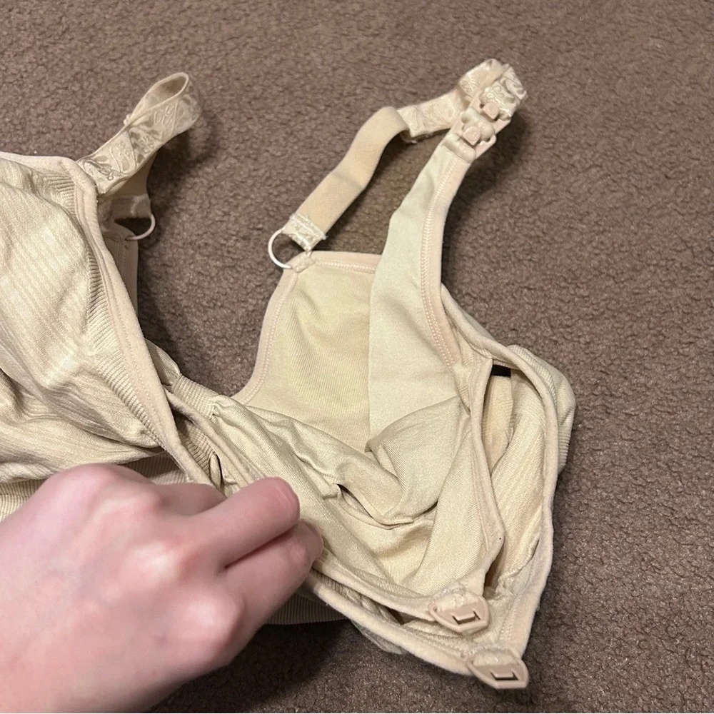 M-Busty Kindred Bravely Nursing/Pumping Bra Beige - Picture 3 of 6